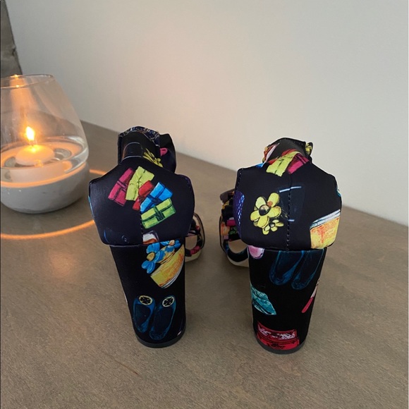 Open Toe Bowknot Block Heels - Picture 4 of 7